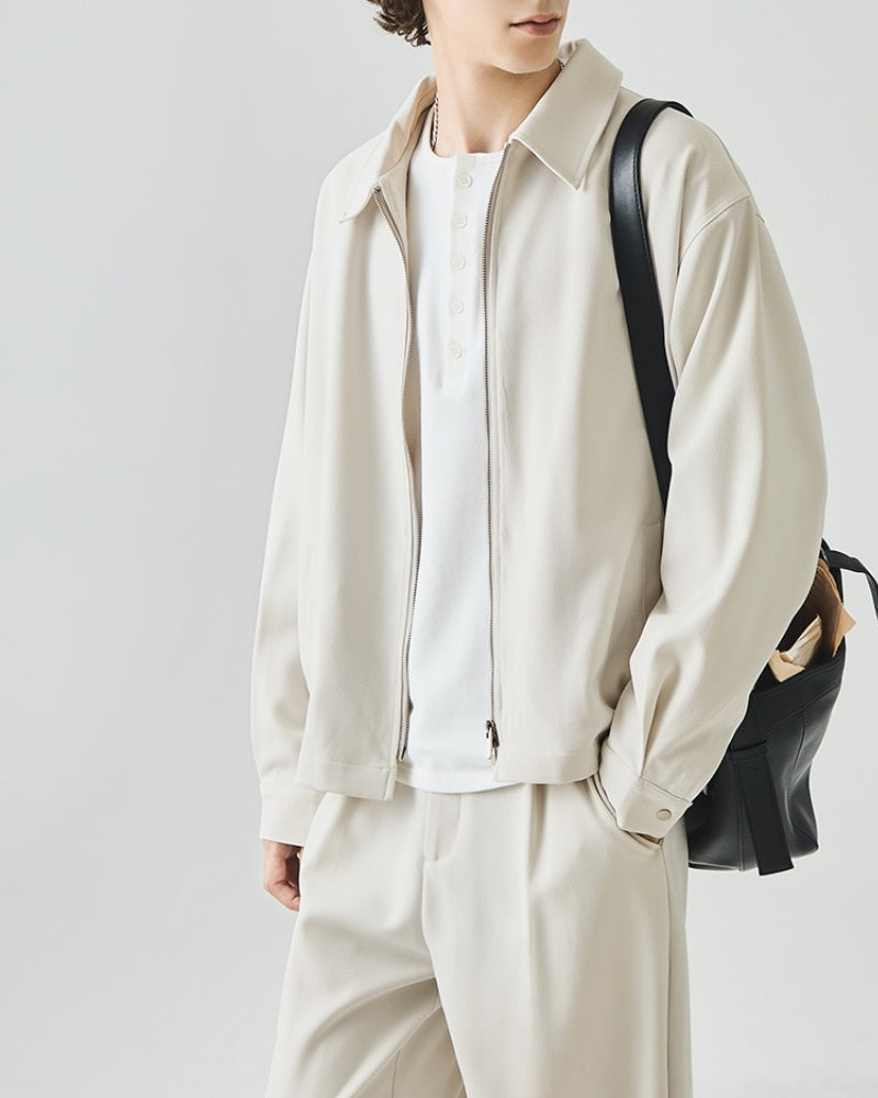 Giacca zip minimalista