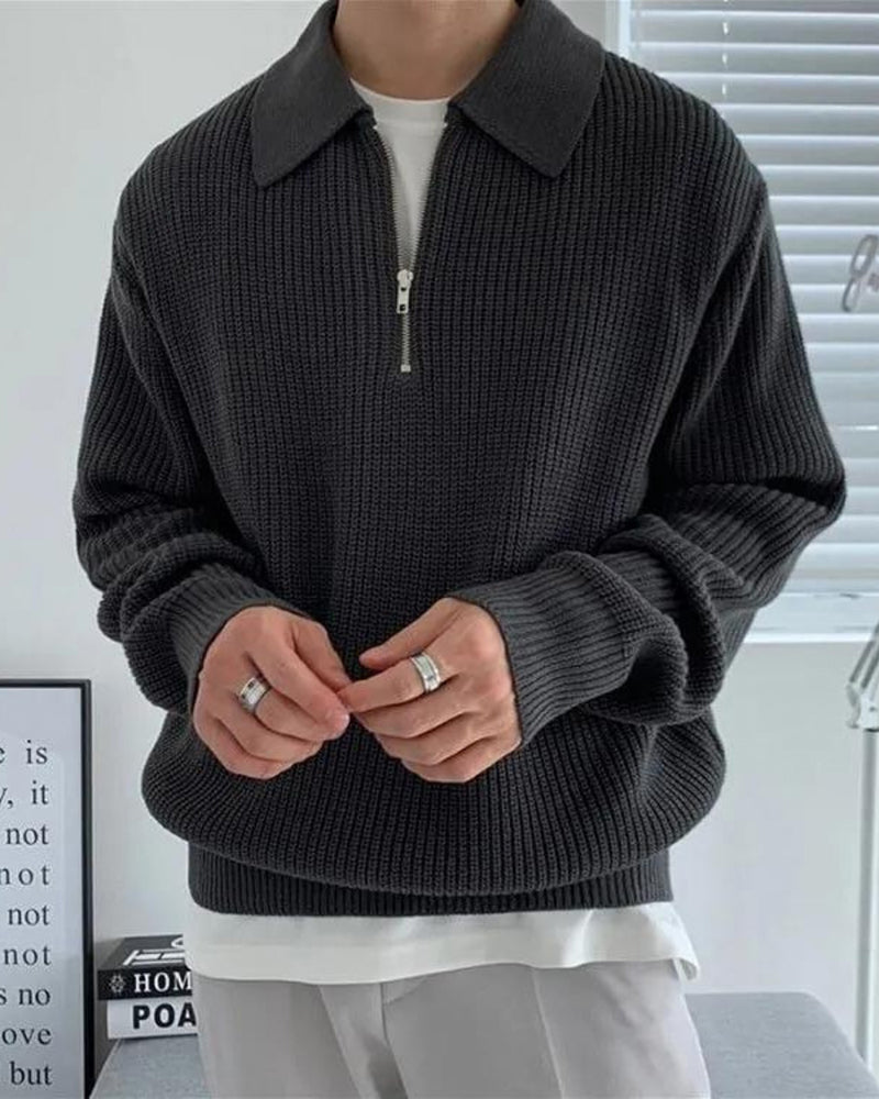 Maglione Cesare con mezza zip