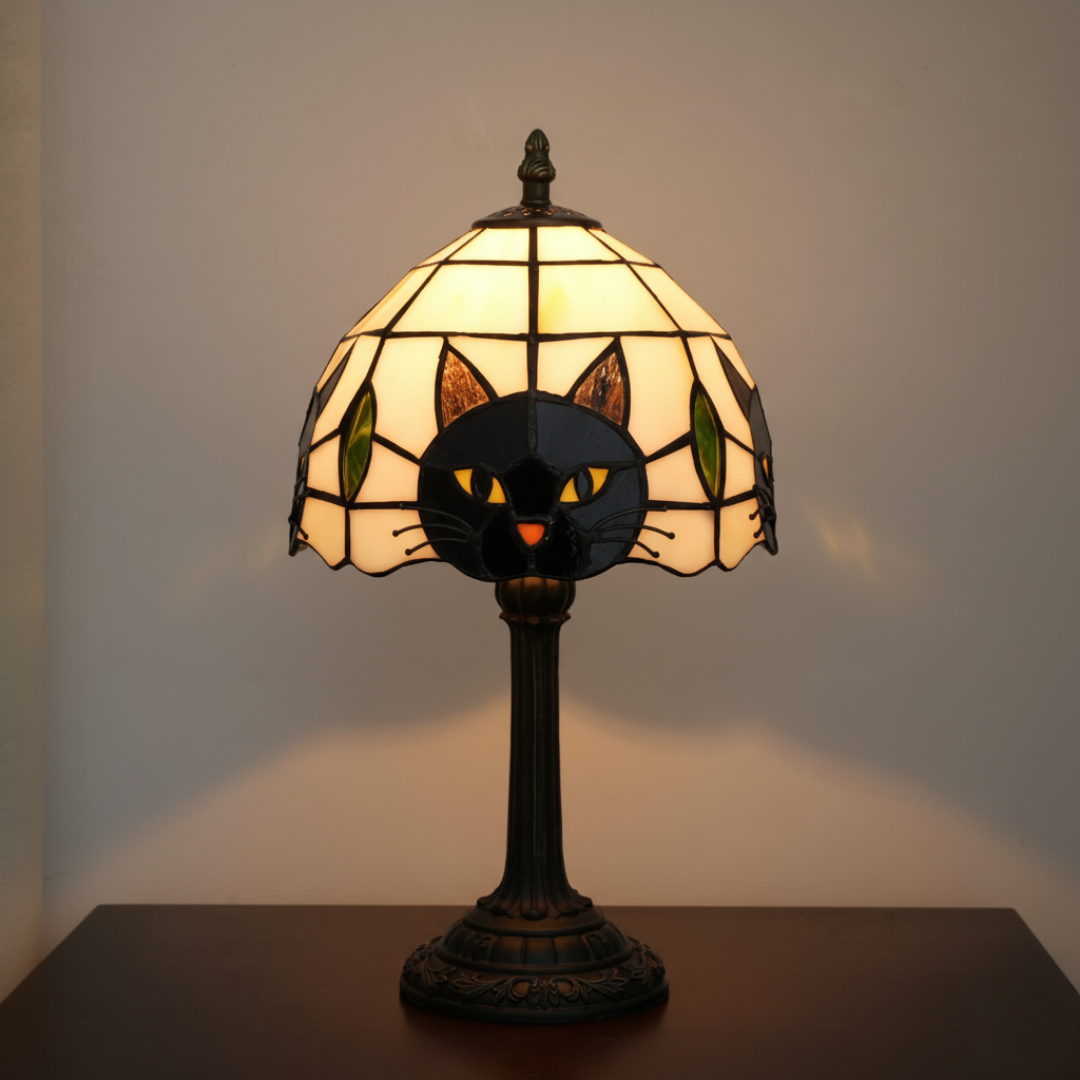 Lampada da tavolo Gatto nero barocco retrò