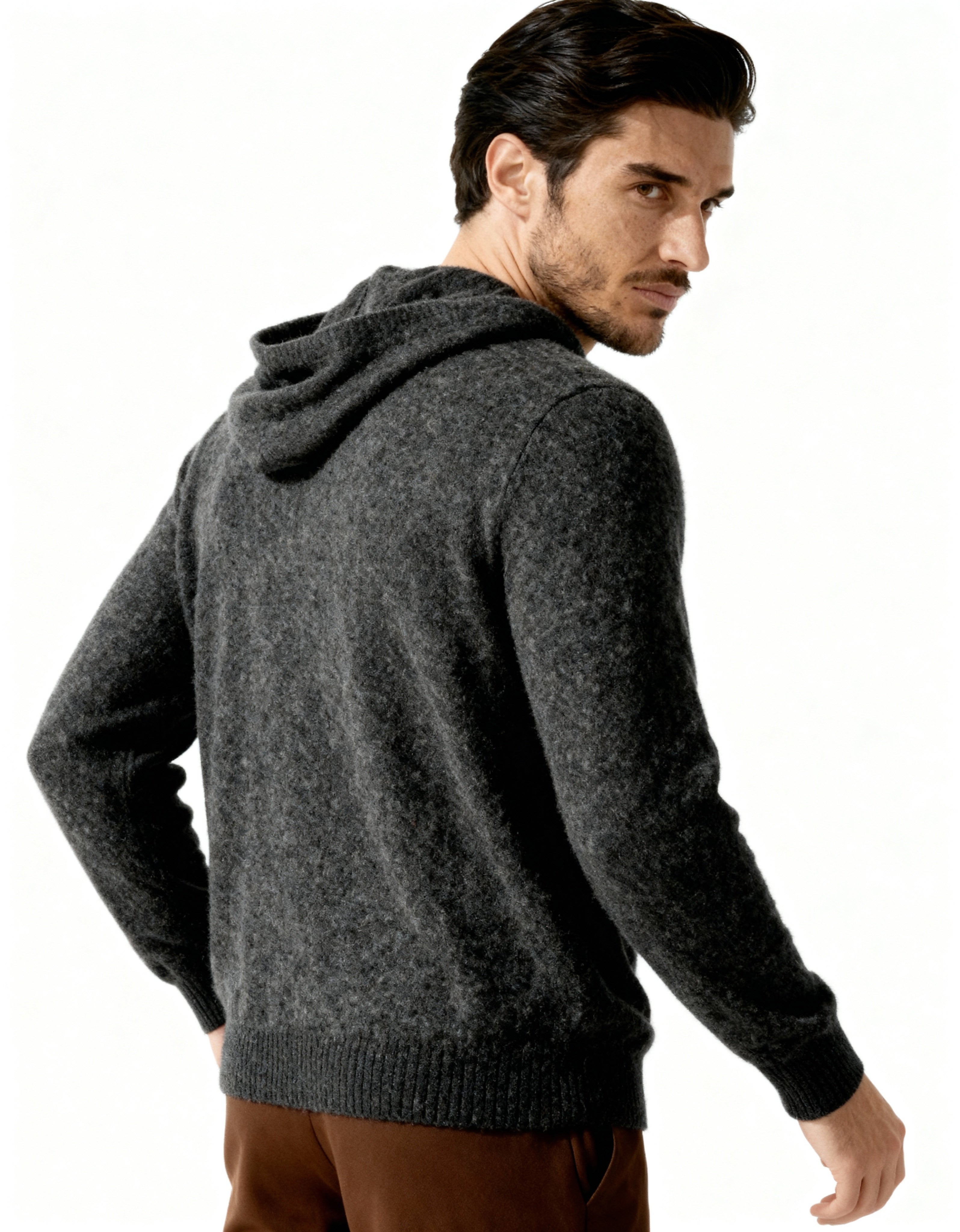 Felpa con cappuccio 100% cashmere