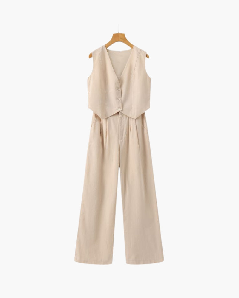 Completo due pezzi in lino "Classy Lady"