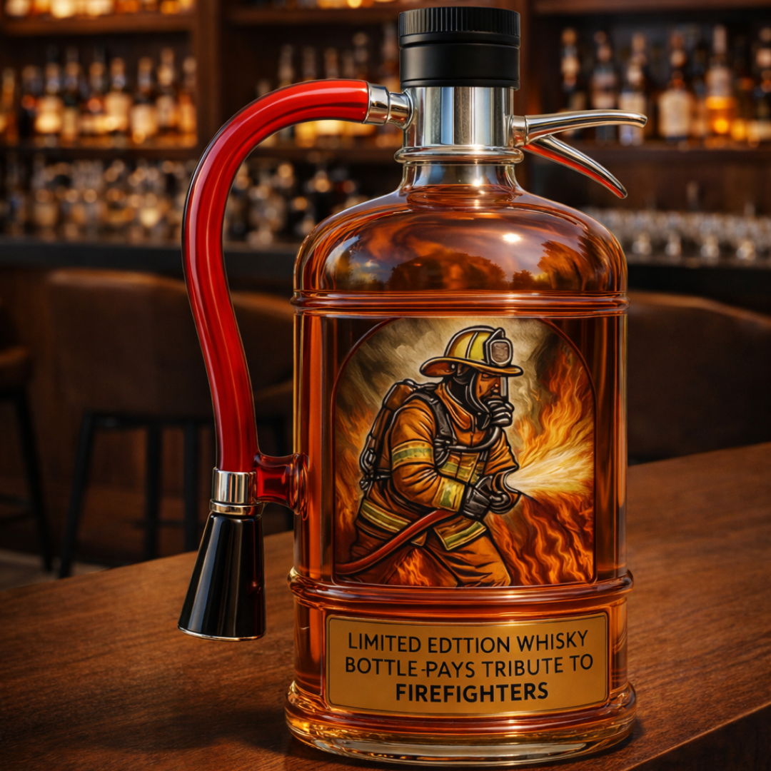 Decorative Whiskey Bottle - Fire Extinguisher Design