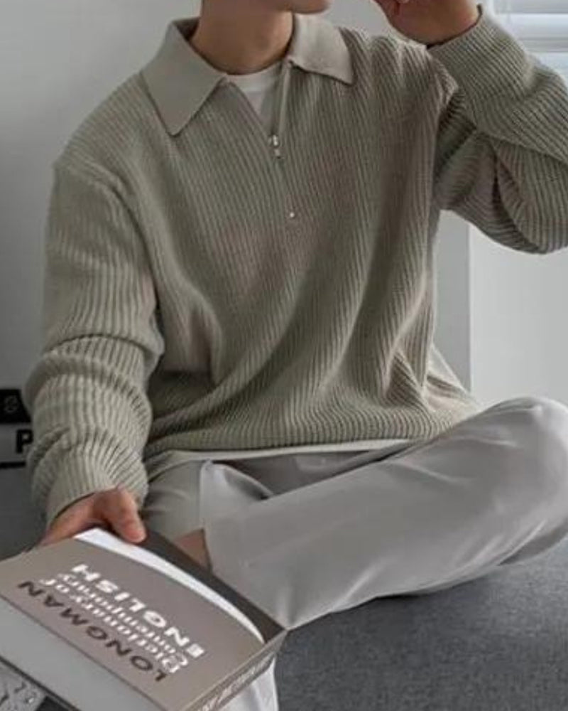 Maglione Cesare con mezza zip