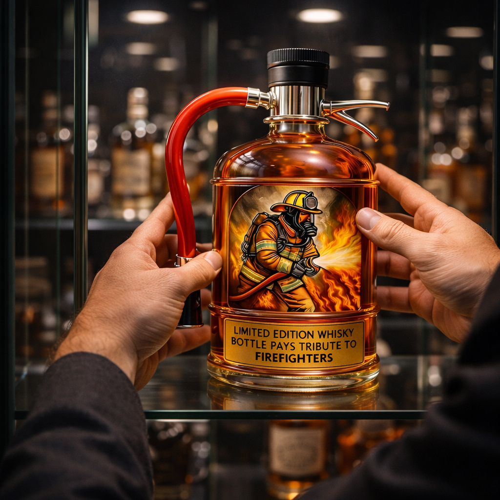 Decorative Whiskey Bottle - Fire Extinguisher Design