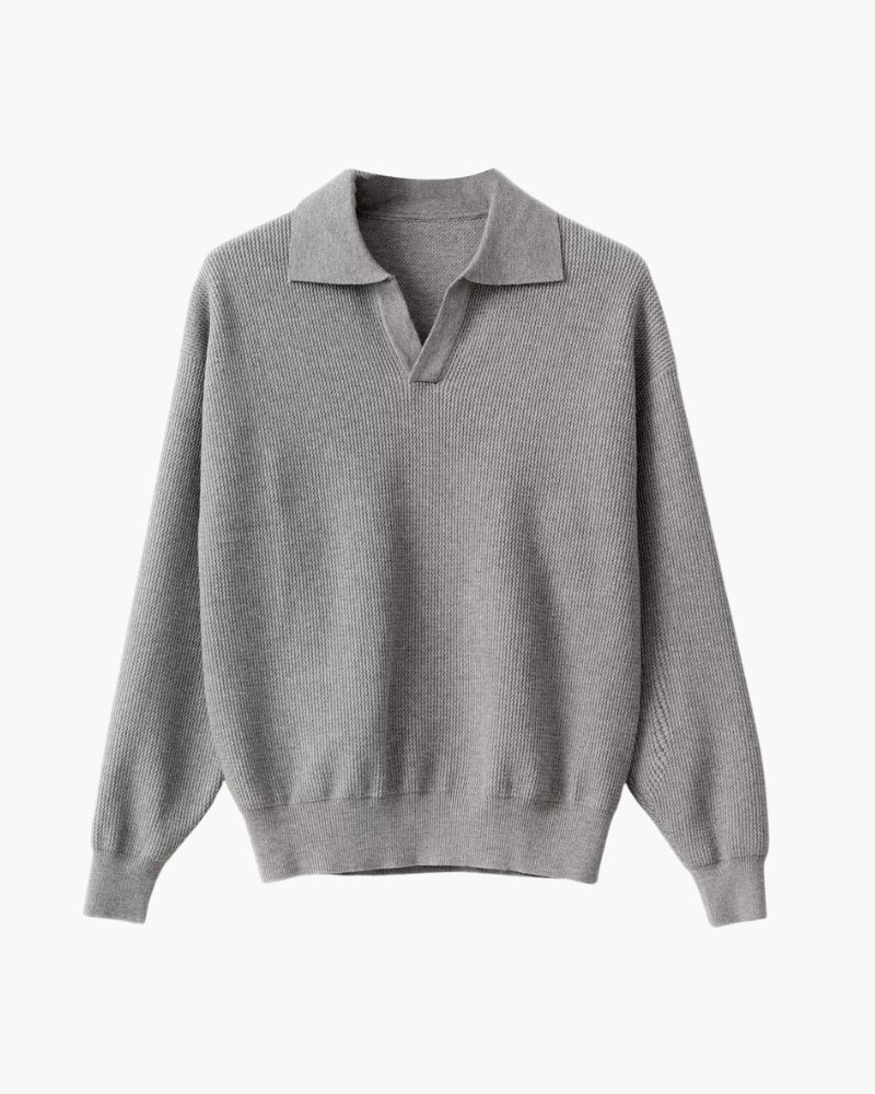 Polo a maglia testurizzata