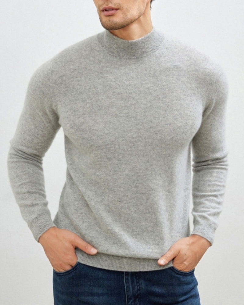 Maglione a collo alto in cashmere