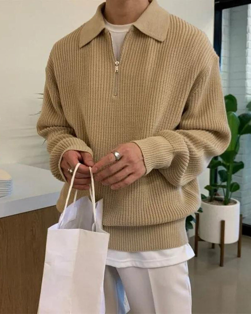 Maglione Cesare con mezza zip