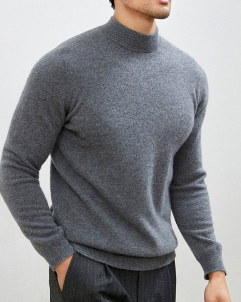 Maglione a collo alto in cashmere