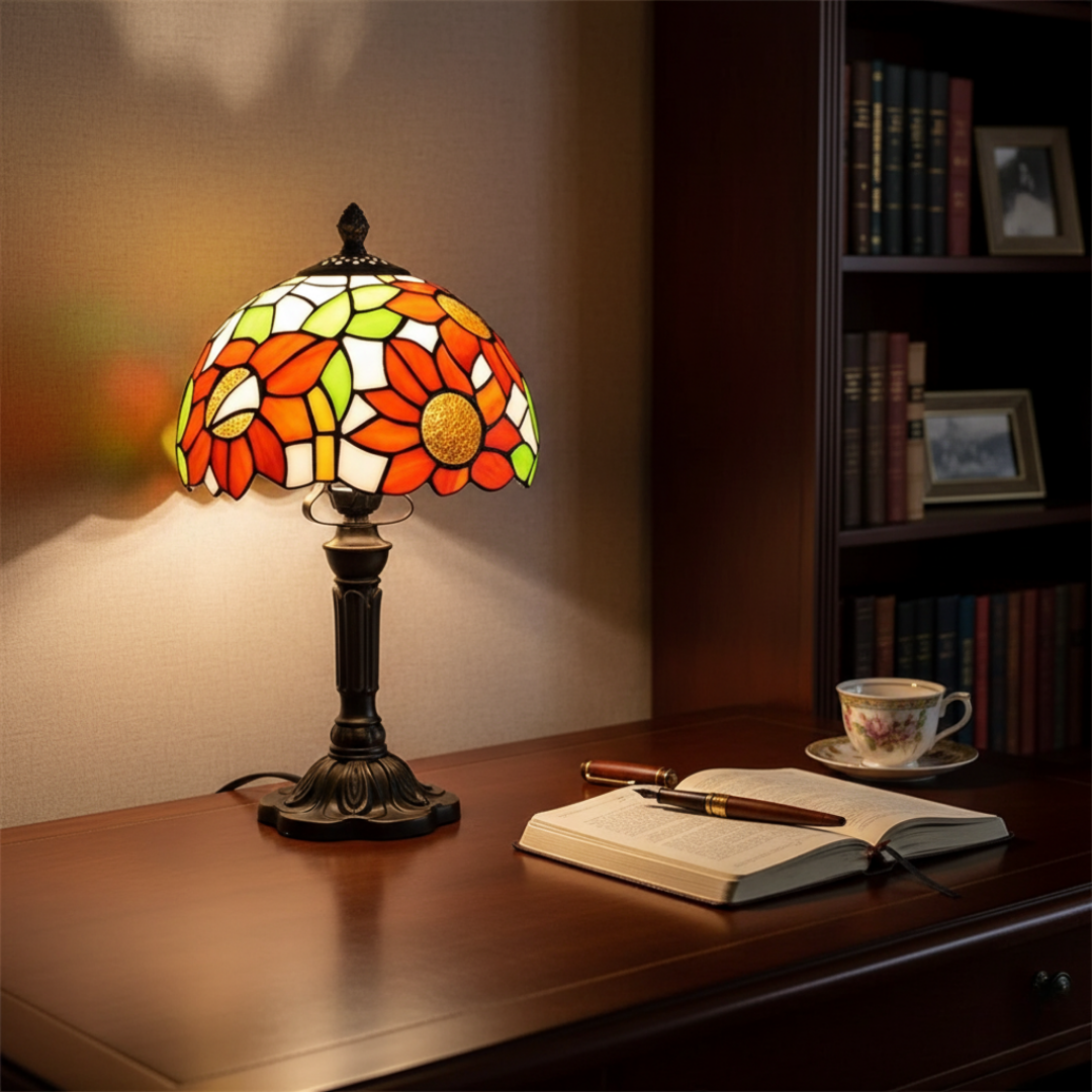 Ornate Glass LED Table Lamp