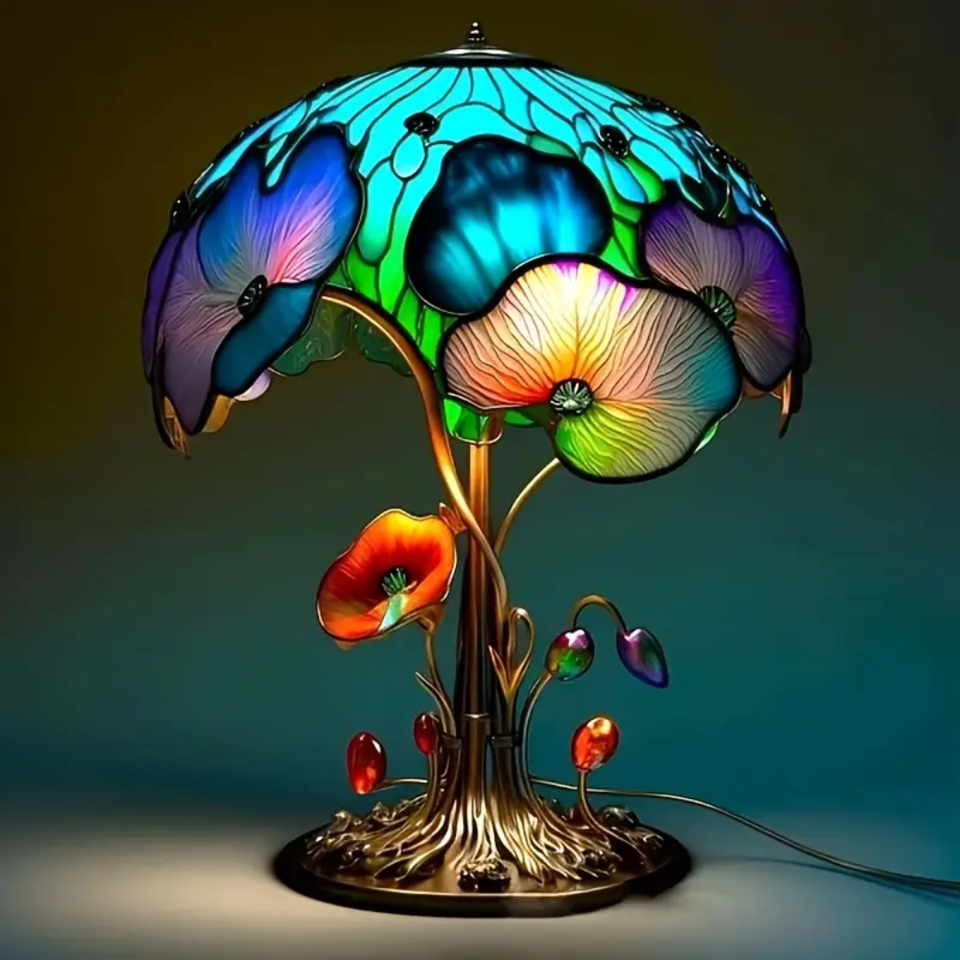 Lampada floreale a fungo Boho Chic