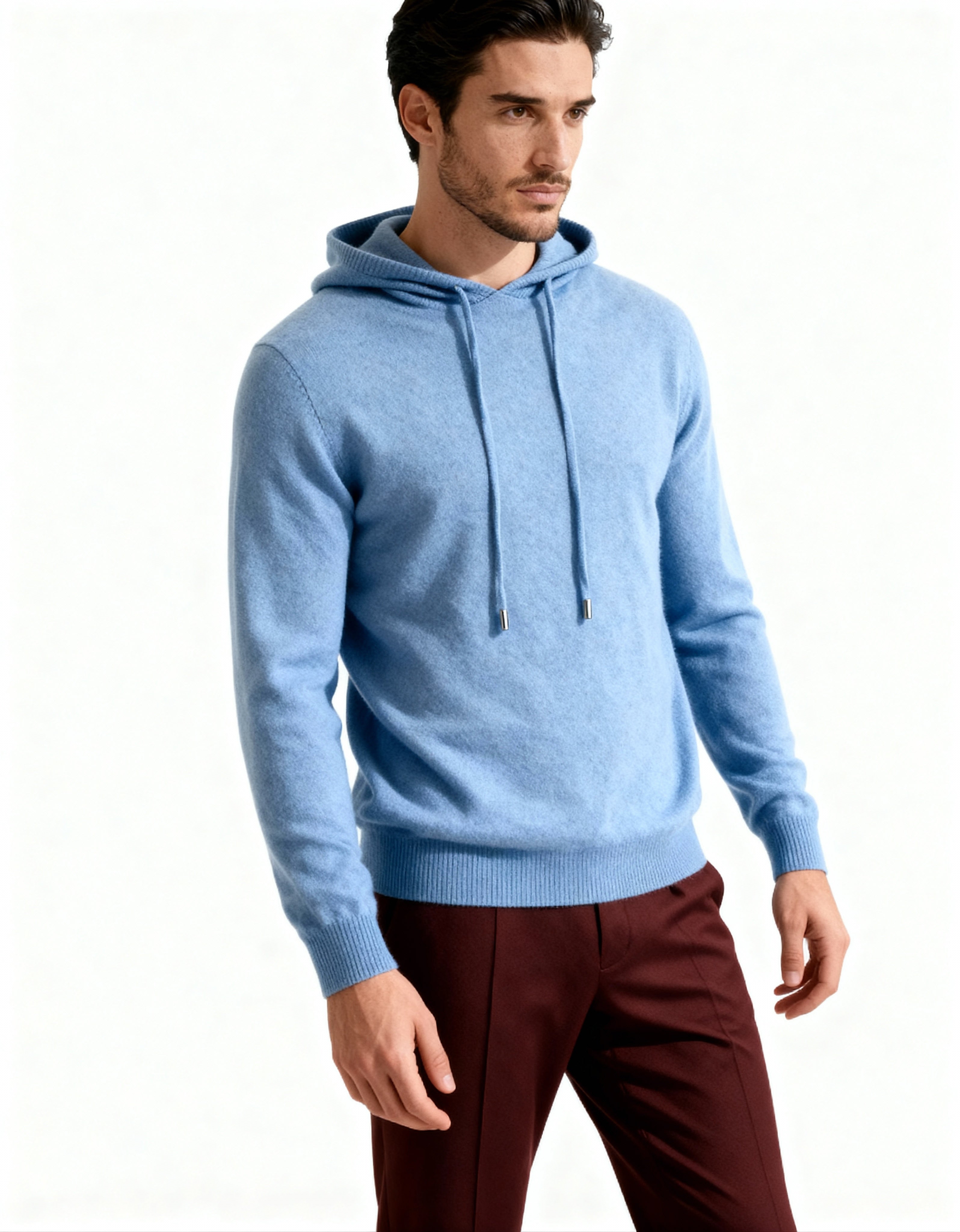 Felpa con cappuccio 100% cashmere