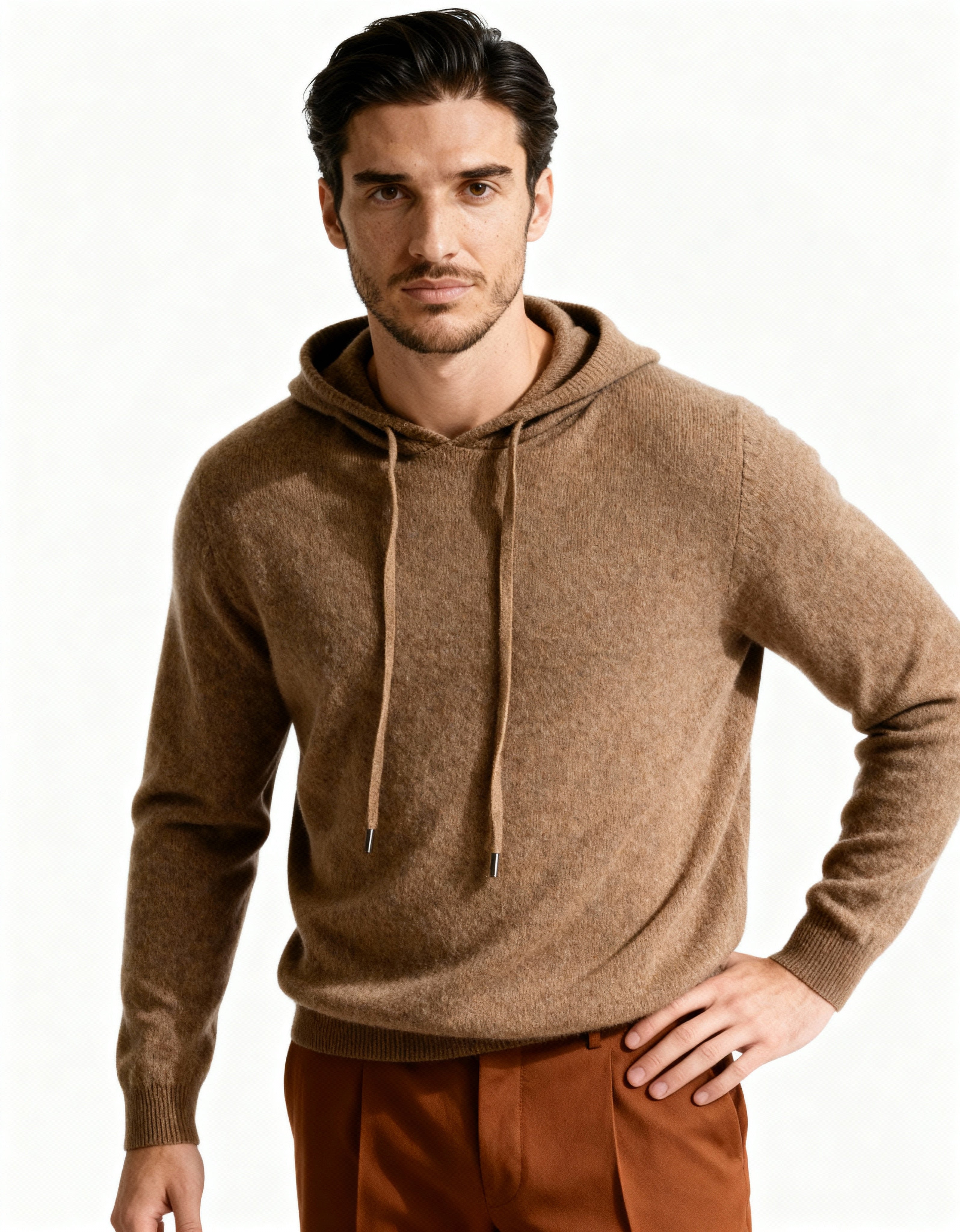 Felpa con cappuccio 100% cashmere