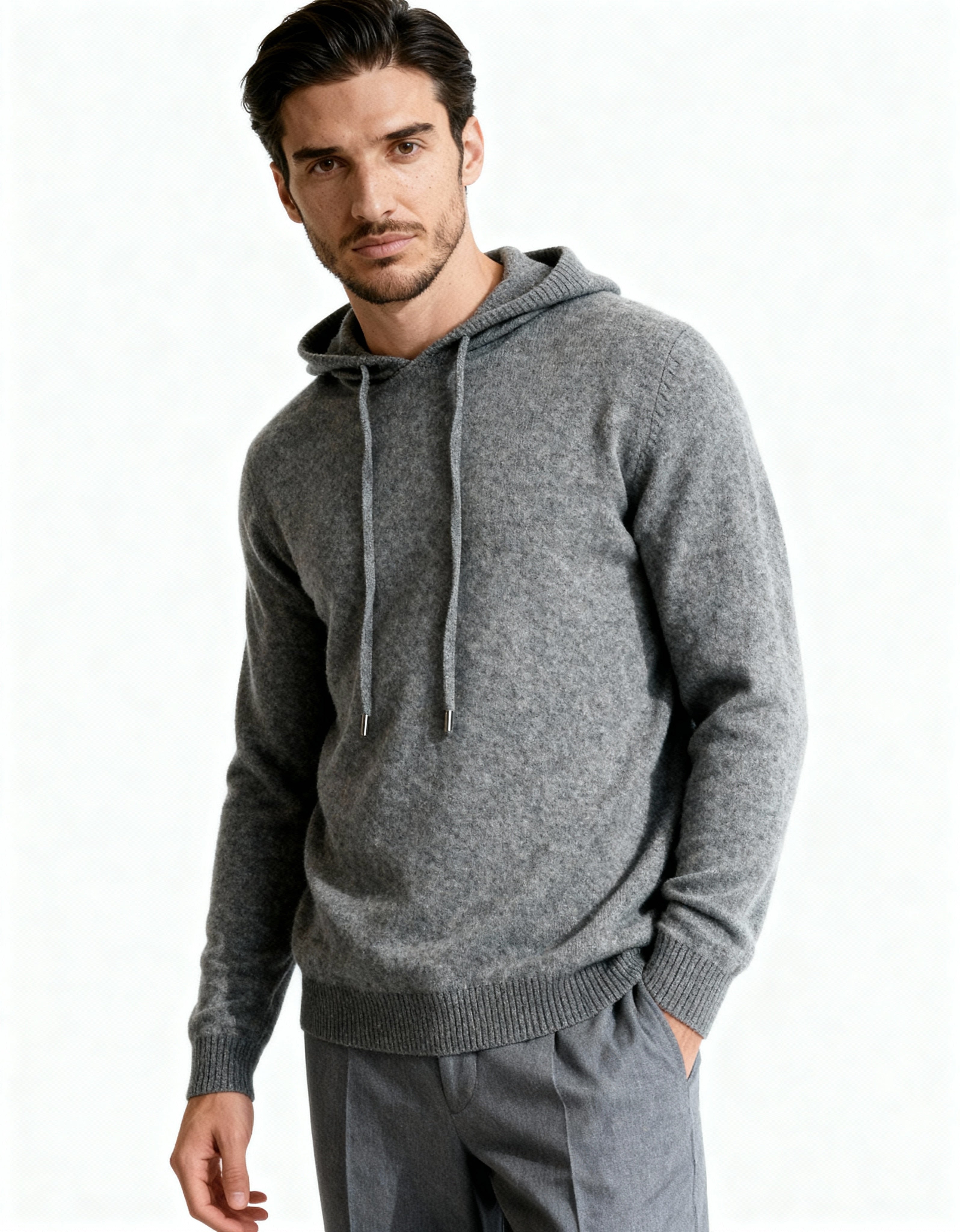 Felpa con cappuccio 100% cashmere