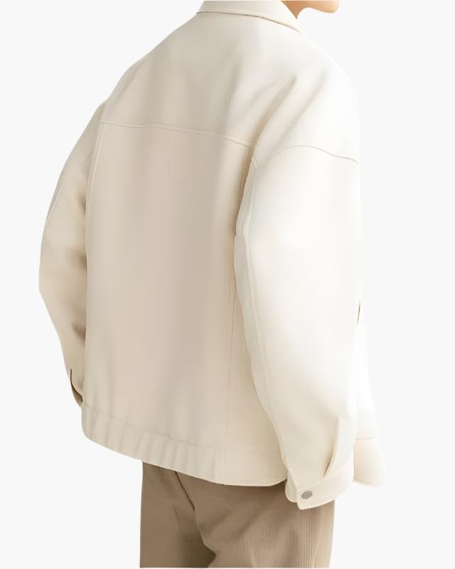 Overshirt classica con trama a nido d'ape