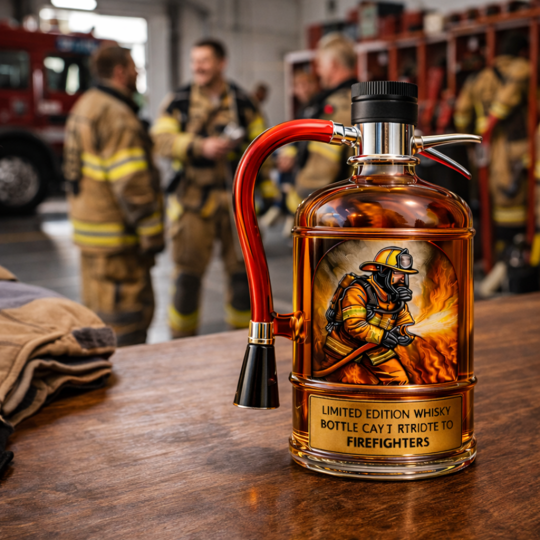Decorative Whiskey Bottle - Fire Extinguisher Design