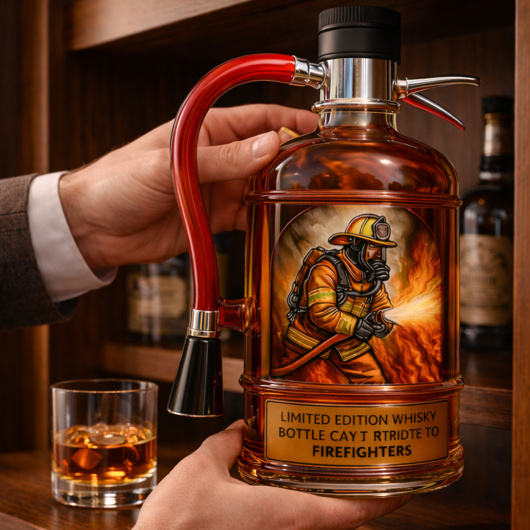 Decorative Whiskey Bottle - Fire Extinguisher Design