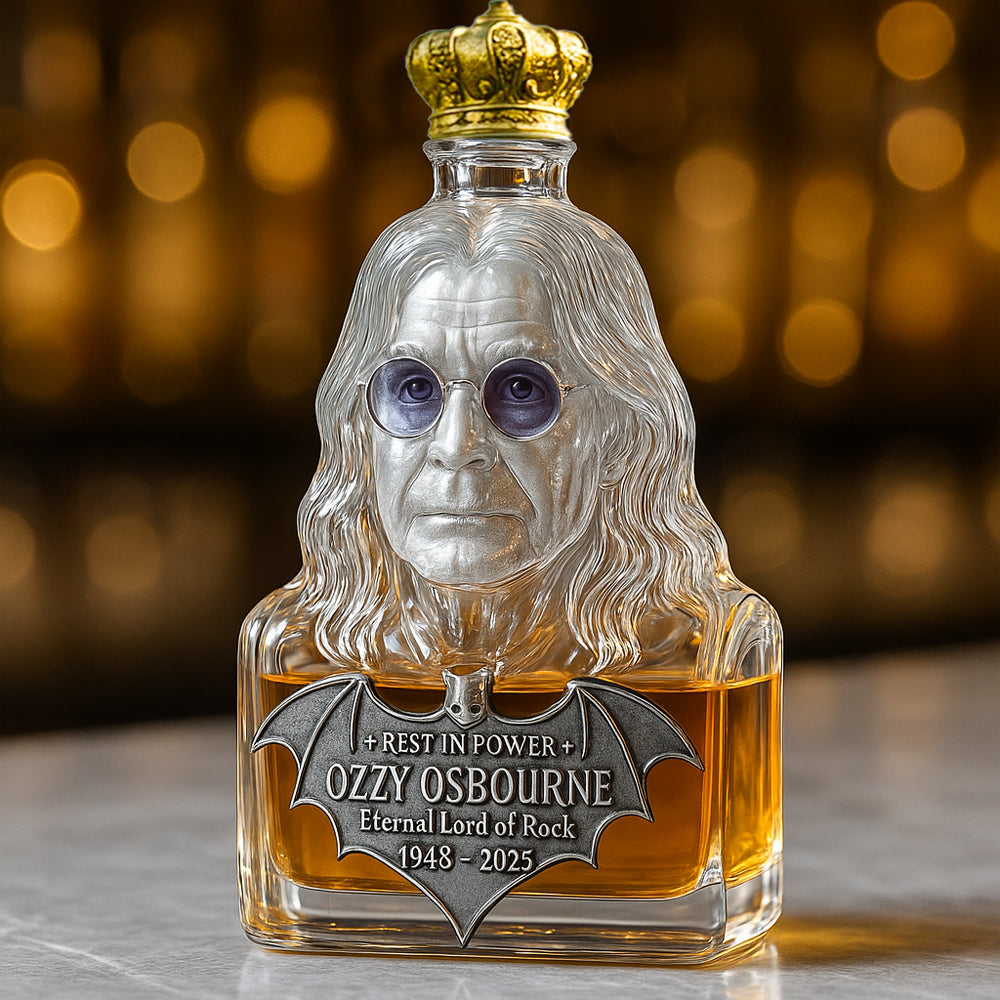 Immortalized in Glass — Whisky Decanter in Homage to Ozzy Osbourne